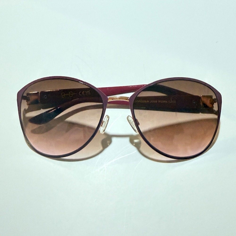 Jessica Simpson Sunglasses Rose Gold Burgundy Gradient Glam